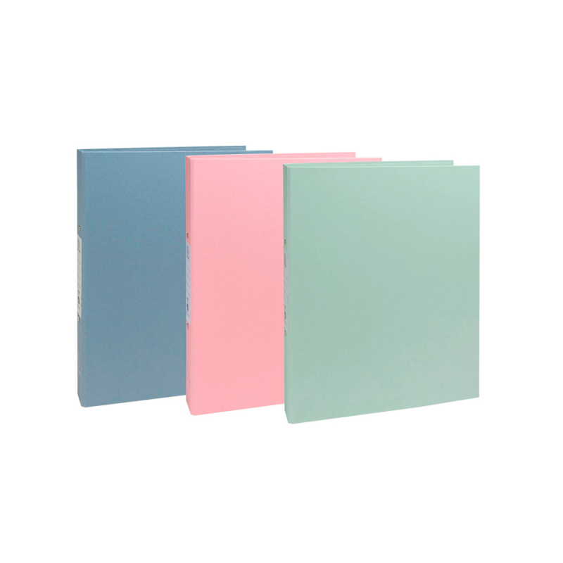 Carpeta de 2 anillas 30 mm redondas exacompta autentik din a4+ carton reciclado forrado colores surtidos