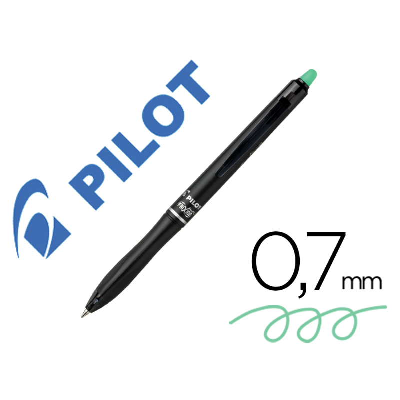 Boligrafo pilot frixion ball plus borrable 0,7 mm punta media verde