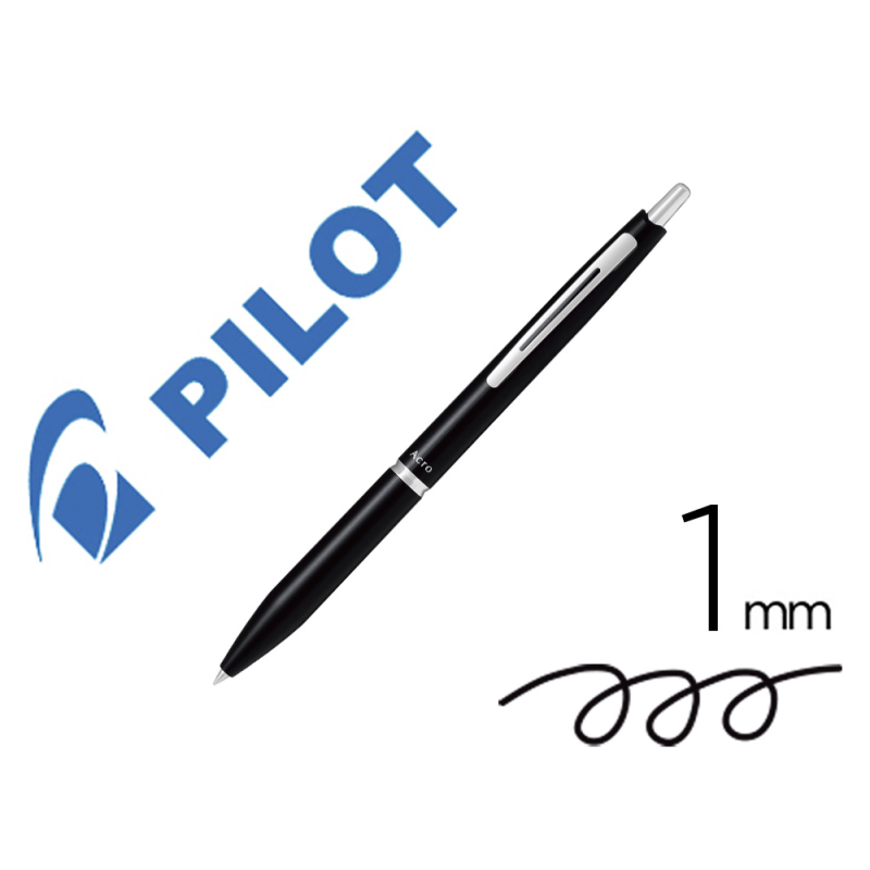 Boligrafo pilot acro 1000 tinta gel retractil punta 1 mm negro