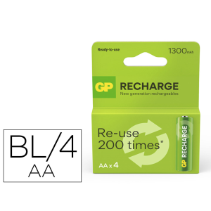 Pila gp recargable aa 1300...