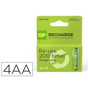 Pila gp recargable aa 2100...