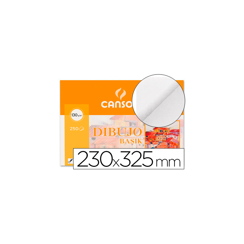 Papel dibujo basik 23x32.5 cm 130 gr sin recuadro