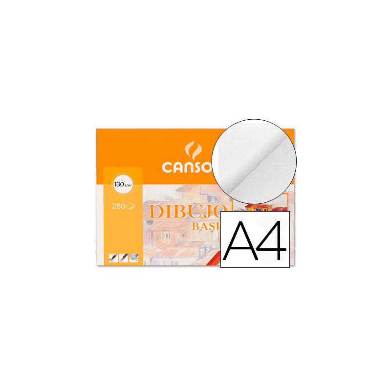 Papel dibujo basik 210x297 130 gr sin recuadro