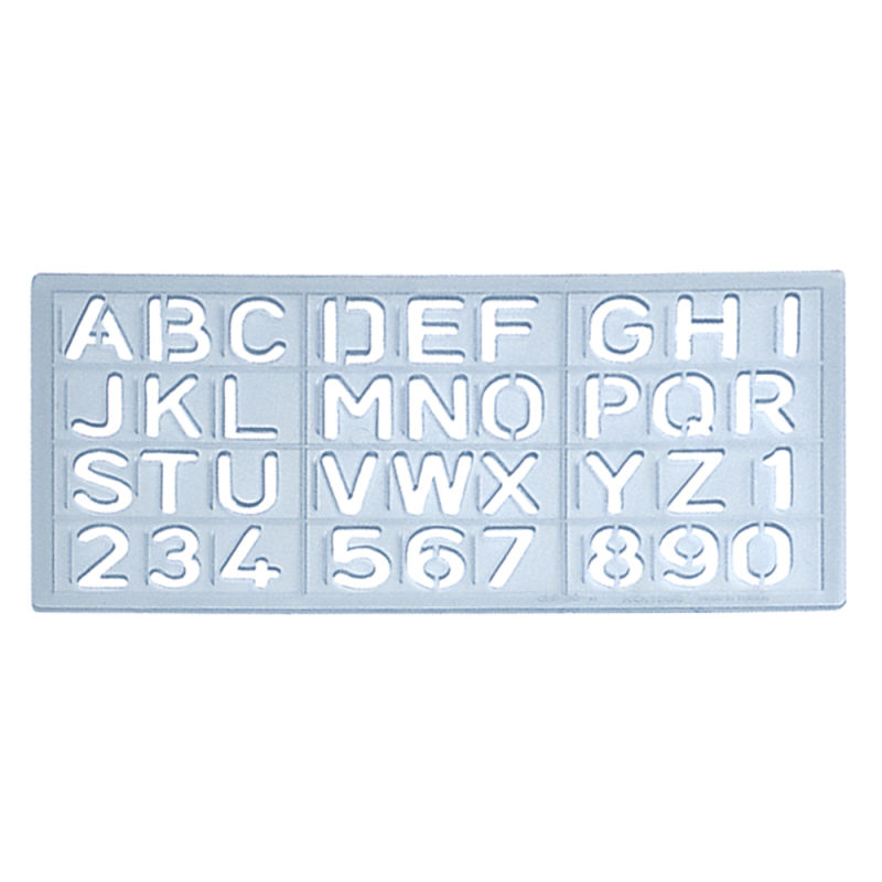 Plantilla rotulacion 1585 letras y numeros de 15 mm