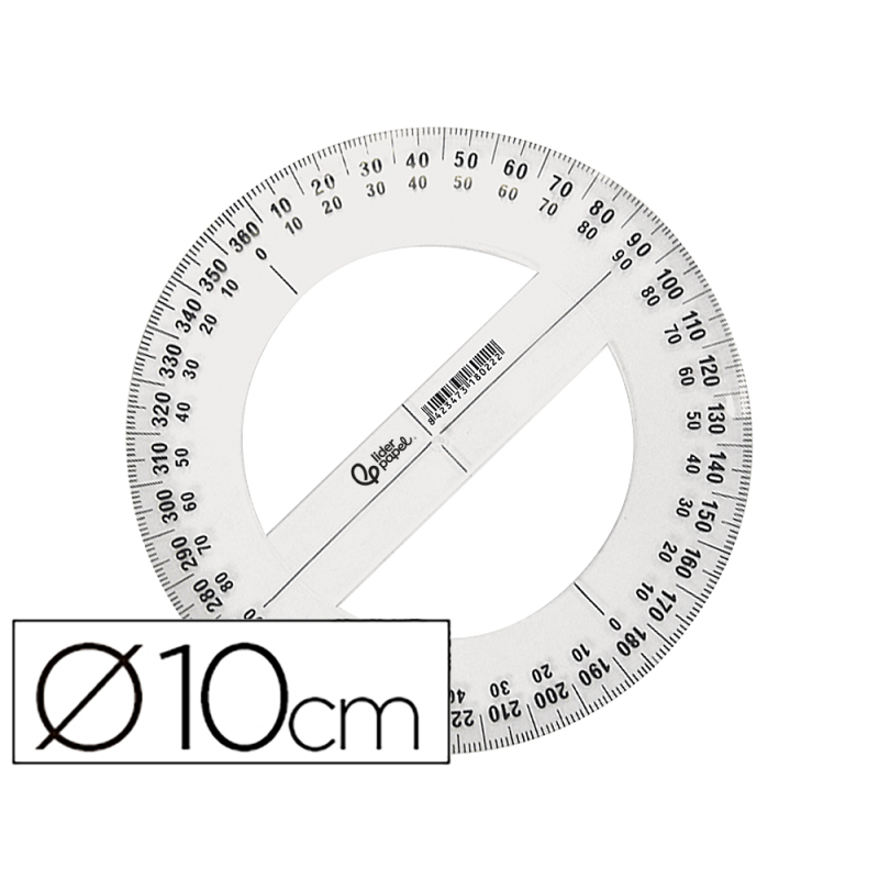 Circulo plastico liderpapel 10 cm