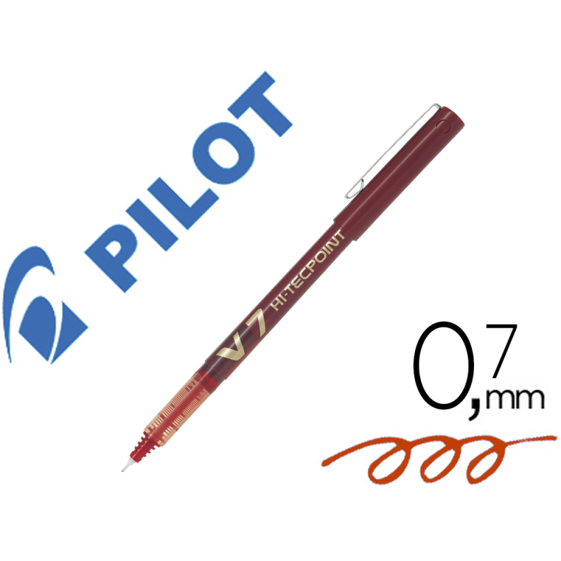 Rotulador pilot punta aguja v-7 rojo 0.7 mm
