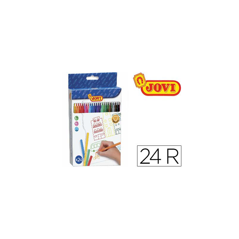 Rotulador jovi slim caja de 24 unidades colores surtidos