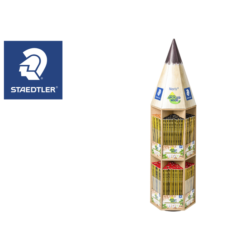 Lapices de grafito staedtler noris 120 expositor giratorio forma lapiz de 48 docenas graduaciones surtidas