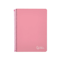 Cuaderno espiral liderpapel a4 witty tapa dura 80h 90gr cuadro 4mm con margen color rosa