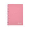 Cuaderno espiral liderpapel a4 witty tapa dura 80h 90gr cuadro 4mm con margen color rosa