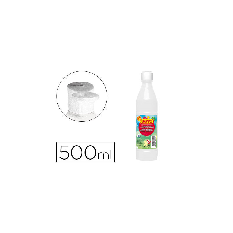Tempera liquida jovi escolar 500 ml blanco