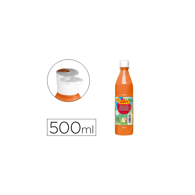 Tempera liquida jovi escolar 500 ml naranja
