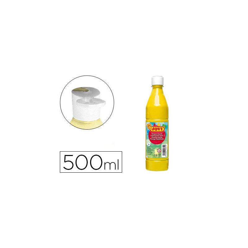 Tempera liquida jovi escolar 500 ml amarillo claro