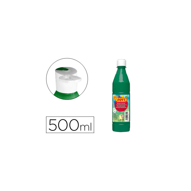 Tempera liquida jovi escolar 500 ml verde oscuro