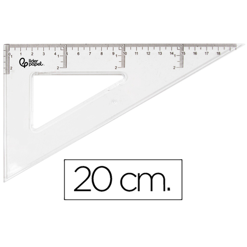 Cartabon liderpapel 20 cm plastico cristal