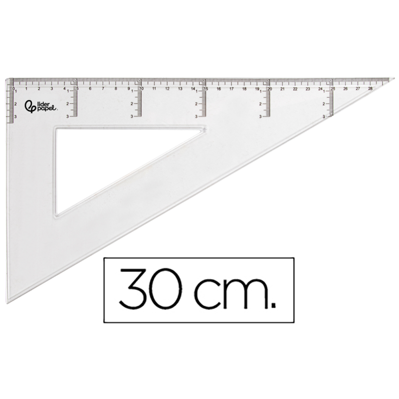 Cartabon liderpapel 30 cm plastico cristal