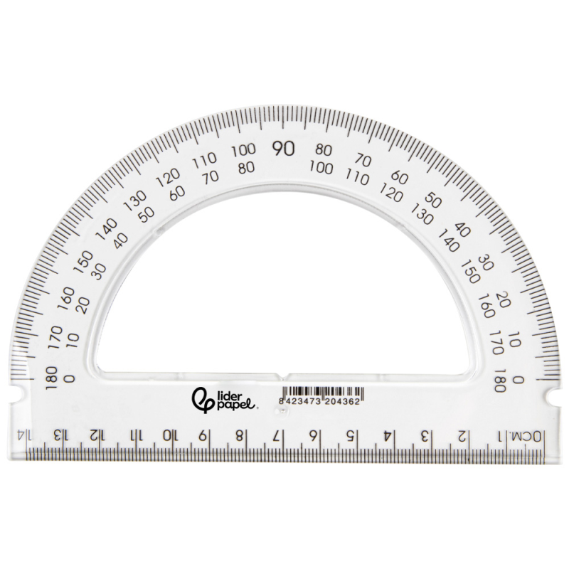 Semicirculo liderpapel 14 cm plastico