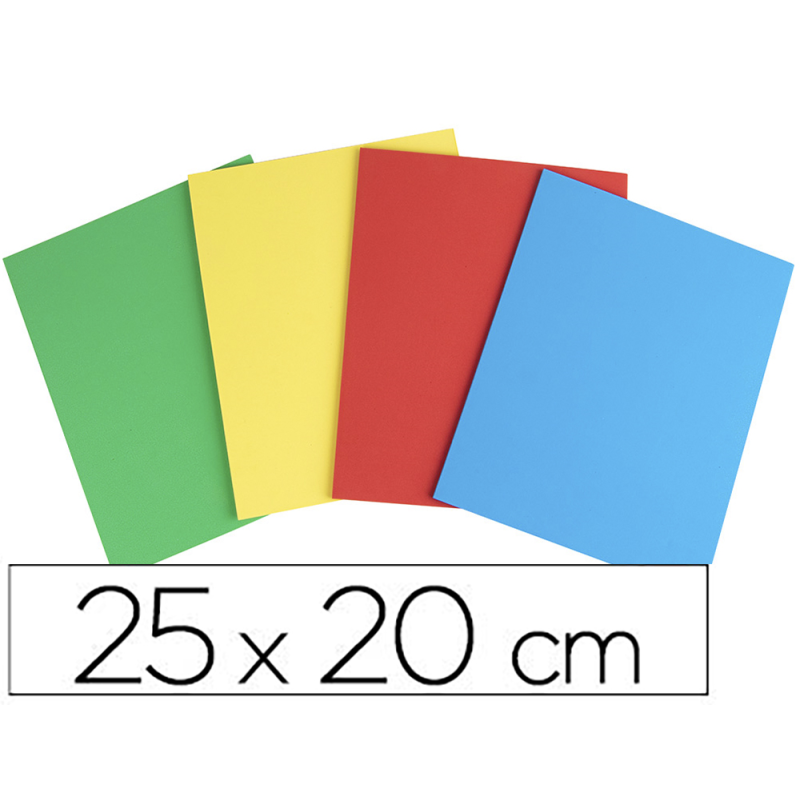 Caucho liderpapel 25x20 cm bolsa de 4 unidades colores surtidos