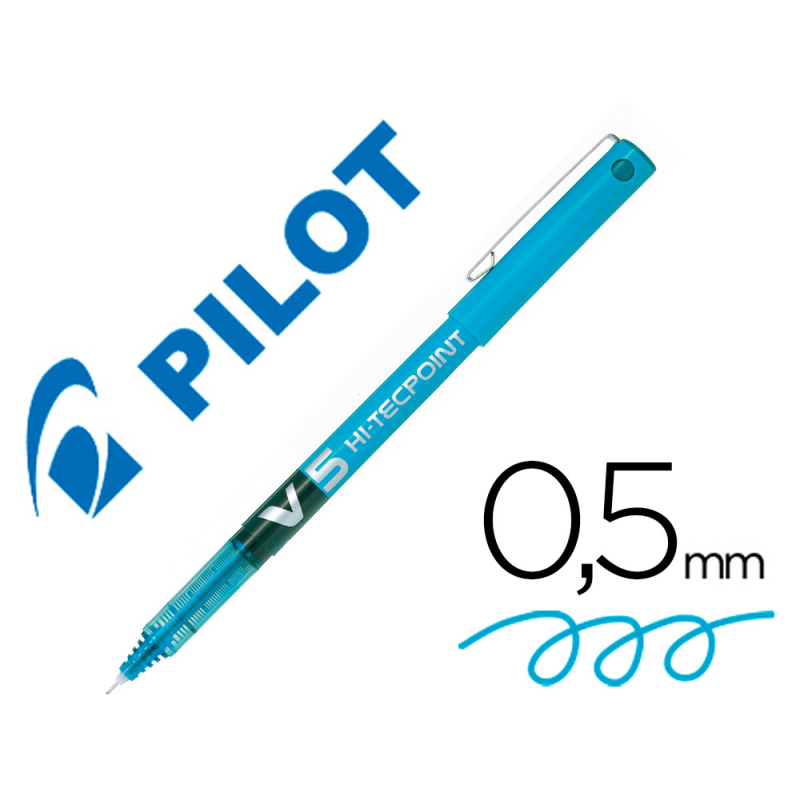Rotulador pilot punta aguja v-5 azul claro 0.5 mm