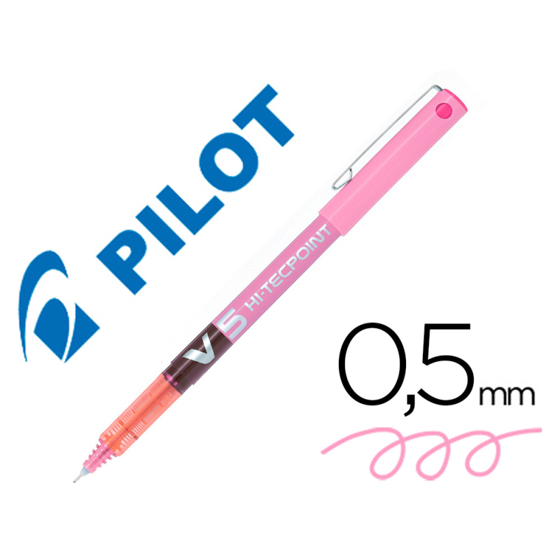 Rotulador pilot punta aguja v-5 rosa 0.5 mm