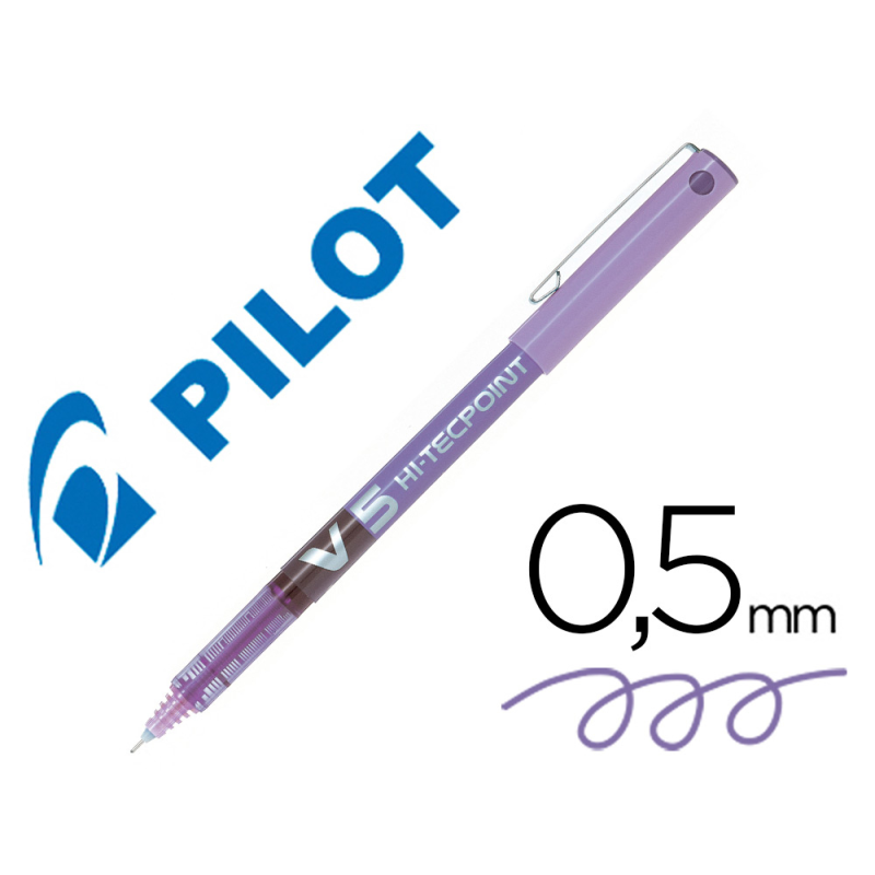 Rotulador pilot punta aguja v-5 violeta 0.5 mm