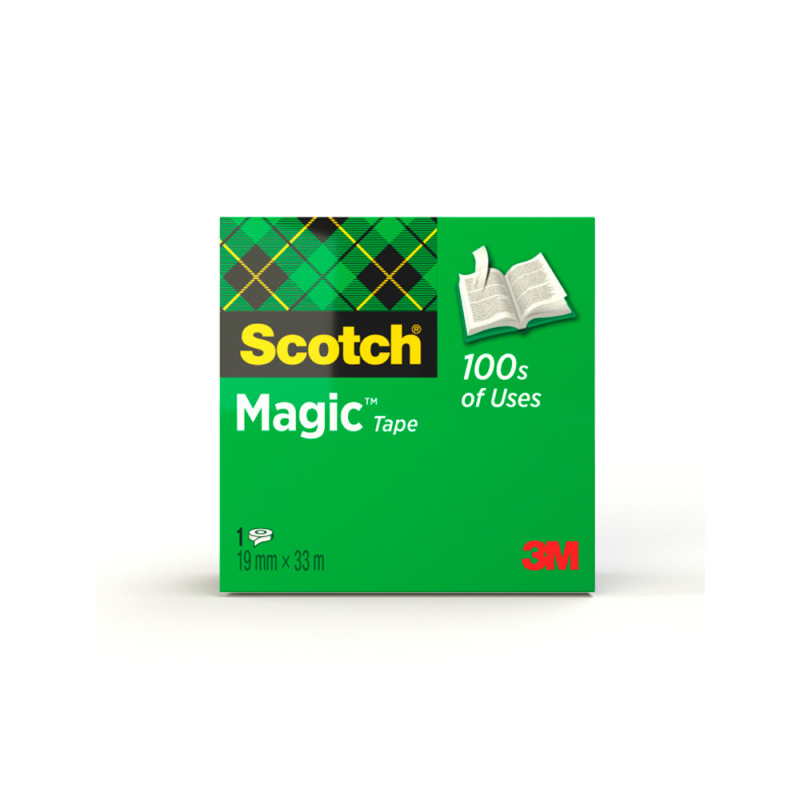 Cinta adhesiva scotch-magic invisible 33 mt x 19 mm