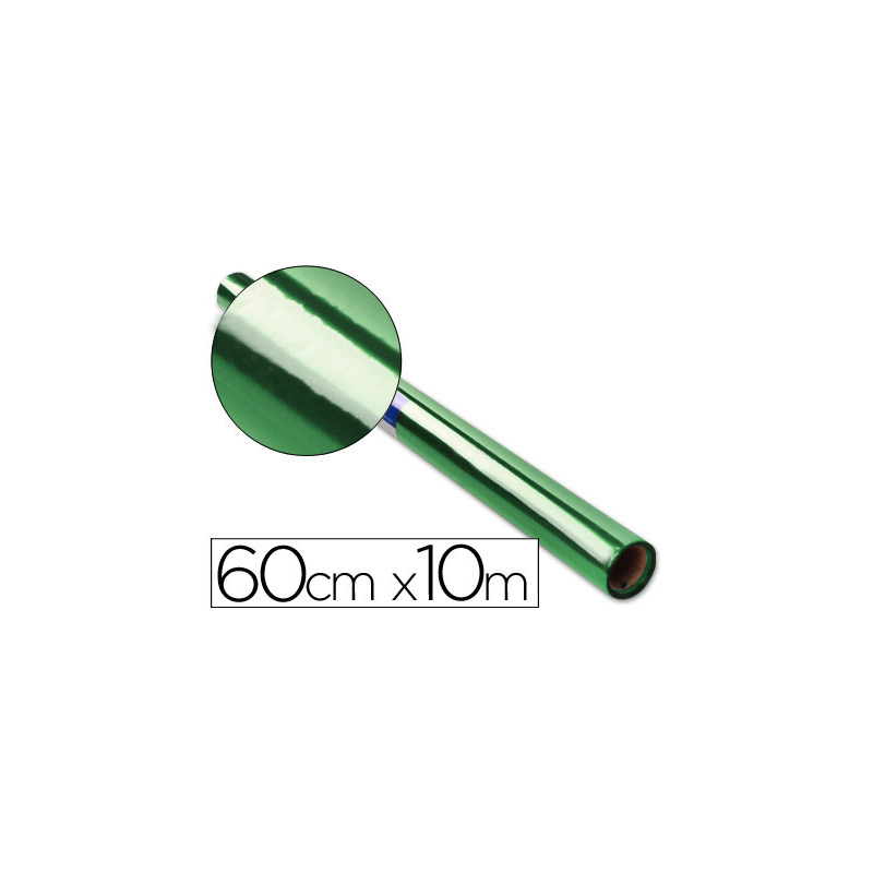 Papel celofan liderpapel rollo verde 0,60 x 10 mt