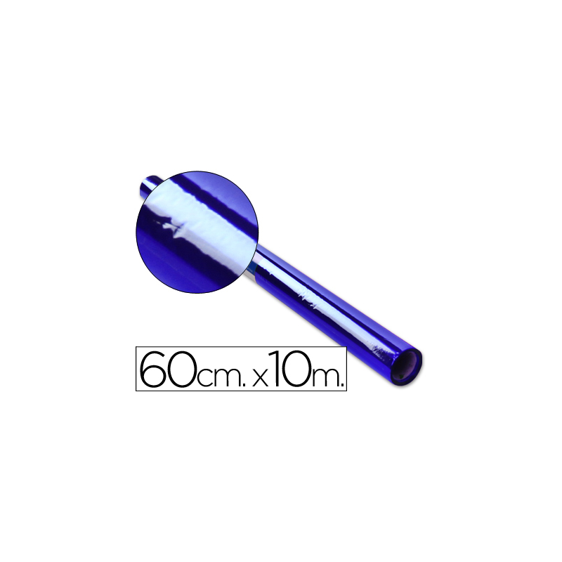 Papel celofan liderpapel rollo azul 0,60 x 10 mt