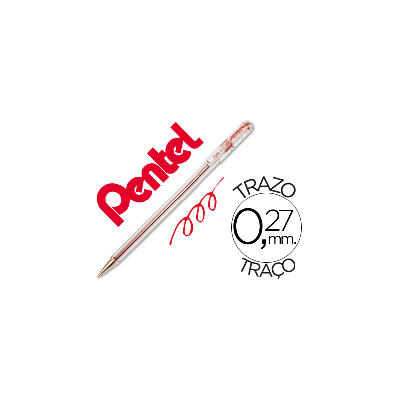 Boligrafo pentel bk-77 b rojo