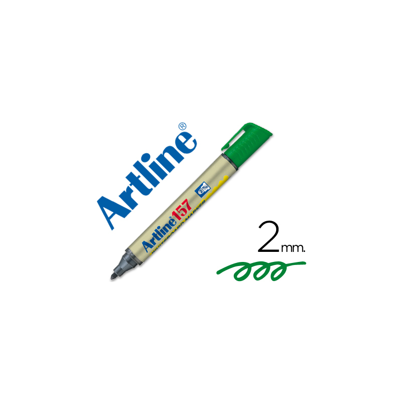 Rotulador artline pizarra ek-157 verde punta redonda 2 mm