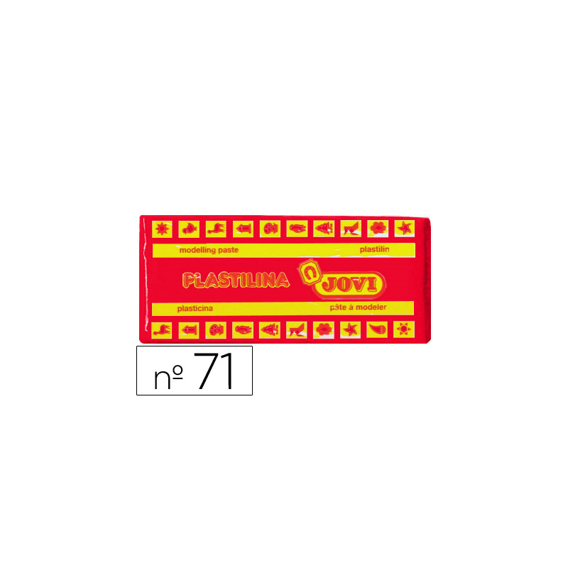 Plastilina jovi 71 rojo unidad tamaño mediano