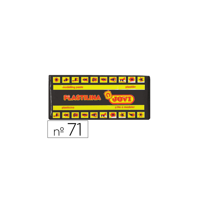 Plastilina jovi 71 negro unidad tamaño mediano