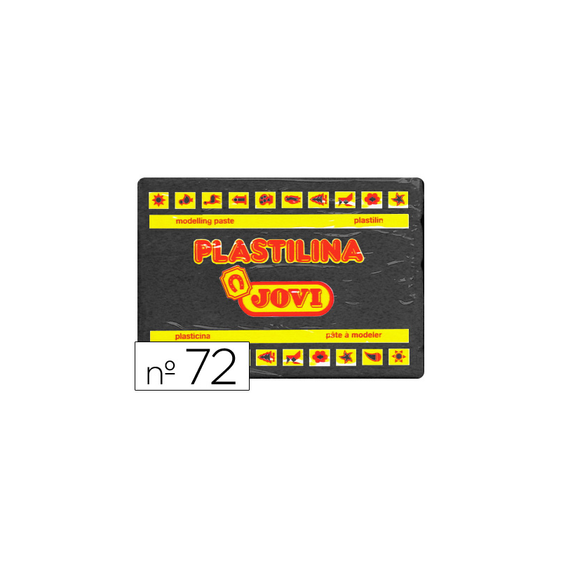Plastilina jovi 72 negro unidad tamaño grande