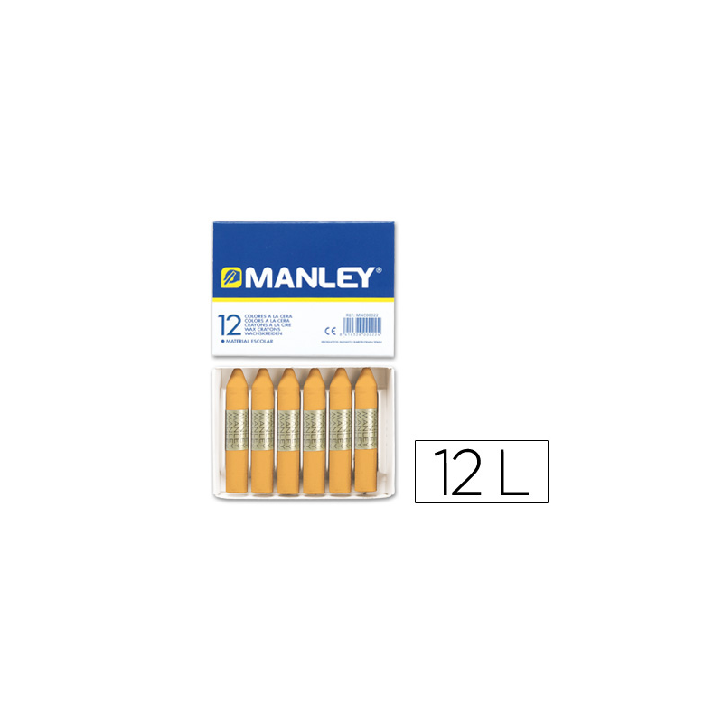 Lapices cera manley unicolor ocre n.26 caja de 12 unidades