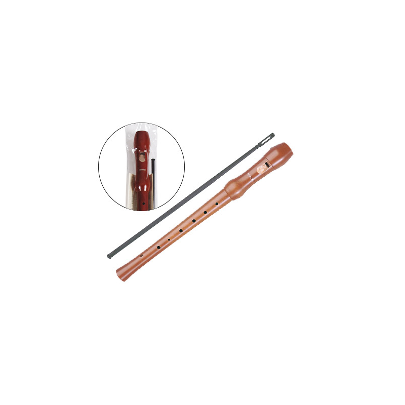 Flauta hohner madera peral lacada 9555 dos piezas en funda transparente