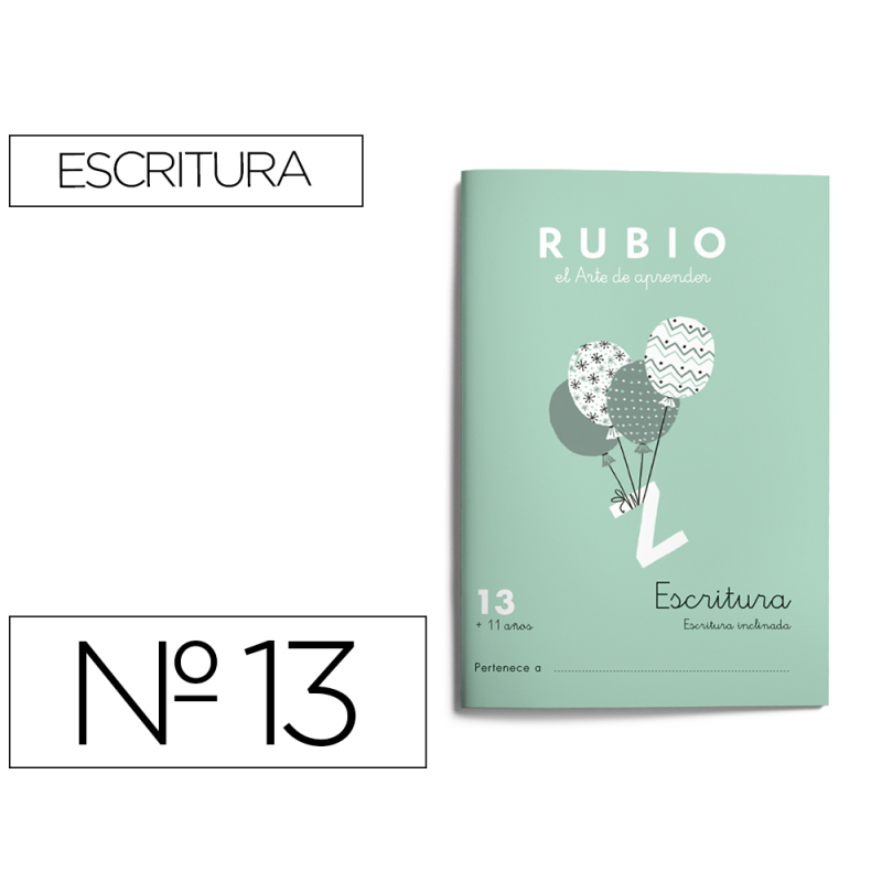 Cuaderno rubio caligrafia nº 13