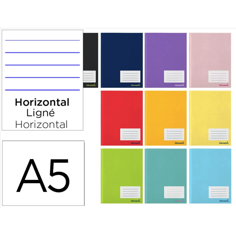 Libreta liderpapel smart a5 32 hojas 60gr horizontal con margen
