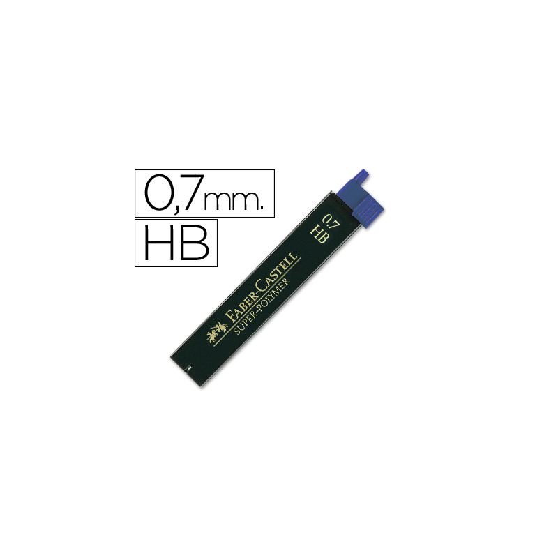 Minas faber grafito 9067 0,7 mm hb estuche de 12 minas
