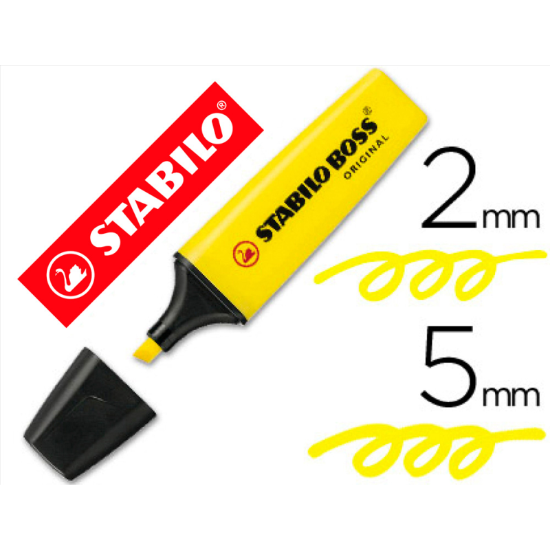 Rotulador stabilo boss fluorescente 70 amarillo