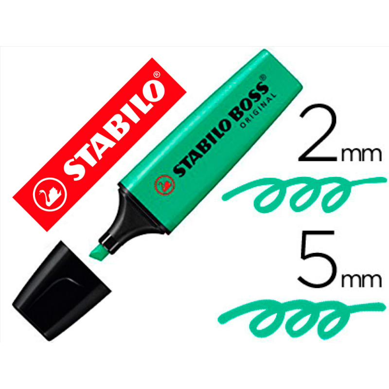 Rotulador stabilo boss fluorescente 70 turquesa