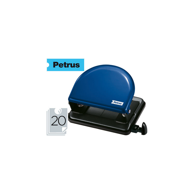 Taladrador petrus 52 azul capacidad 20 hojas