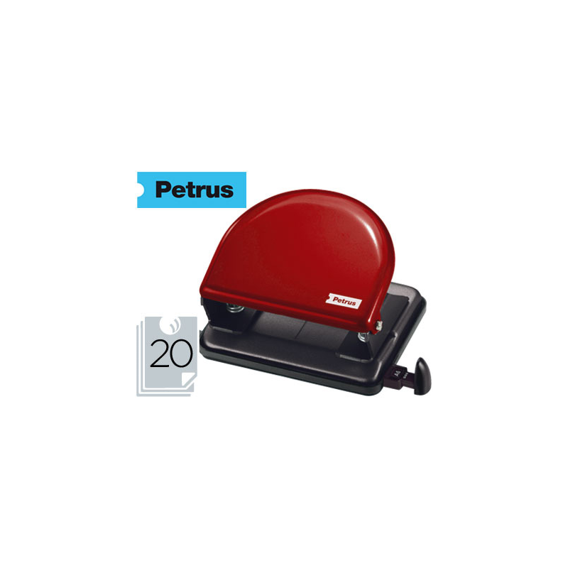 Taladrador petrus 52 rojo capacidad 20 hojas