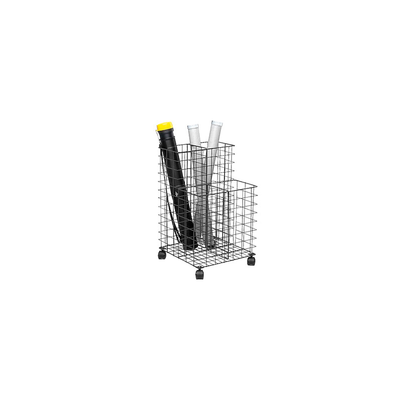 Carrito portaplanos 209 metalico con ruedas color negro 700x400x400 mm