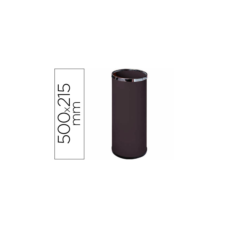 Paraguero metalico 301 negro aros cromado 50x21,5 cm