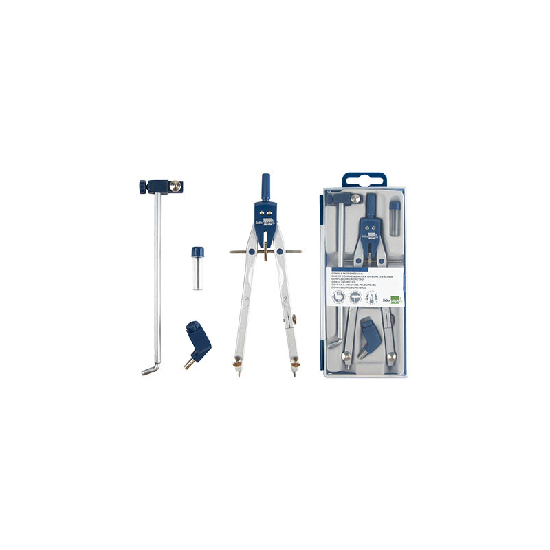 Compas liderpapel micrometrico bk-304 con adaptador y alargadera