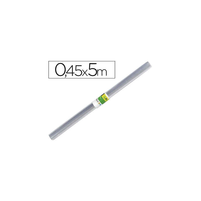 Rollo plastico forralibros liderpapel 0,45x5 mt 70 mc