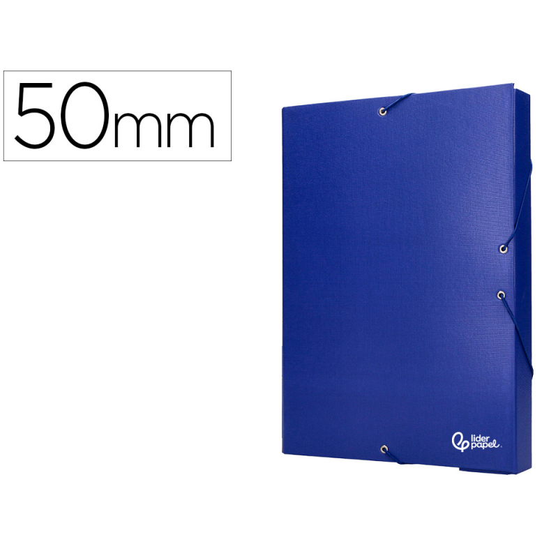 Carpeta proyectos liderpapel folio lomo 50mm carton forradoazul