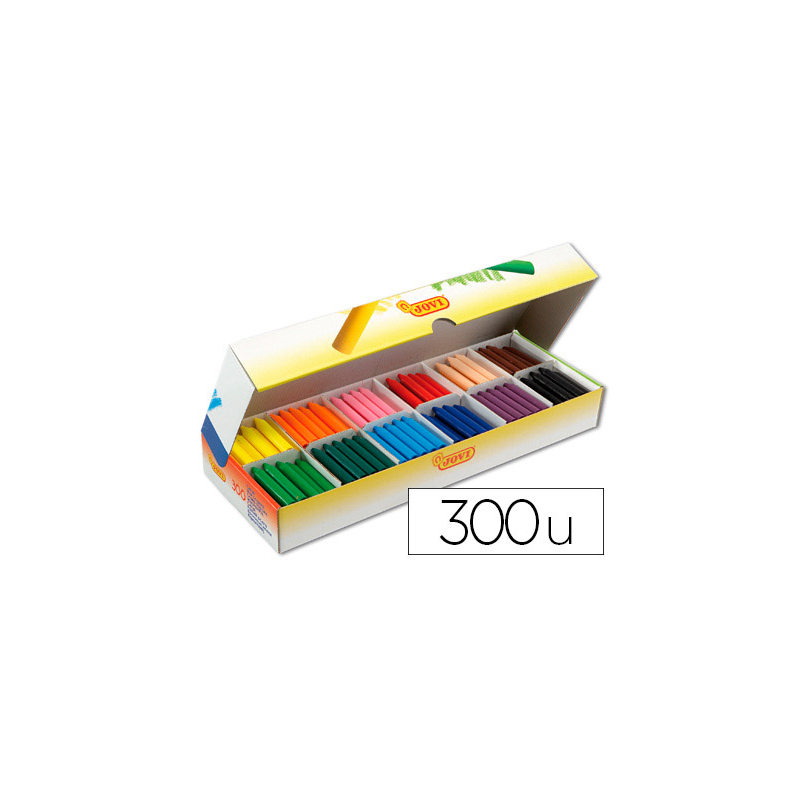 Lapices cera jovicolor caja con 300 unidades colores surtidos