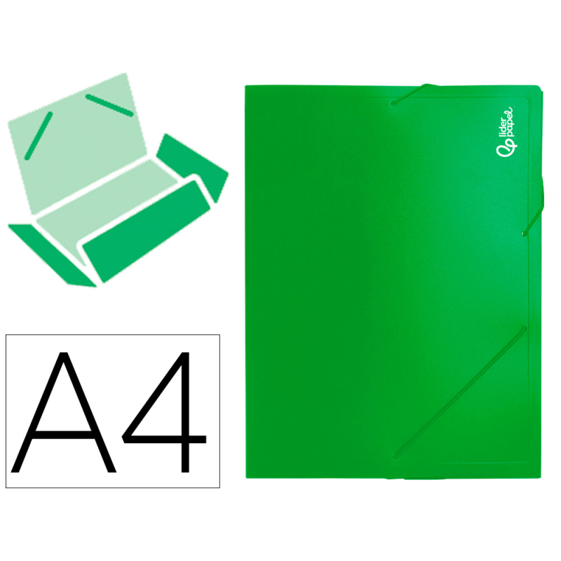 Carpeta liderpapel portadocumentos 36903 polipropileno dina4 verde lomo 50 mm