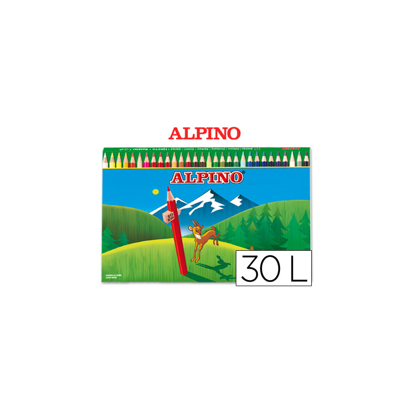 Lapices de colores alpino 659 caja de 30 colores largos